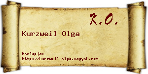 Kurzweil Olga névjegykártya